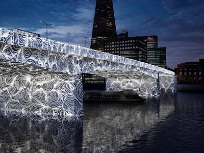 Мосты в Лондоне с новой архитектурной подсветкой